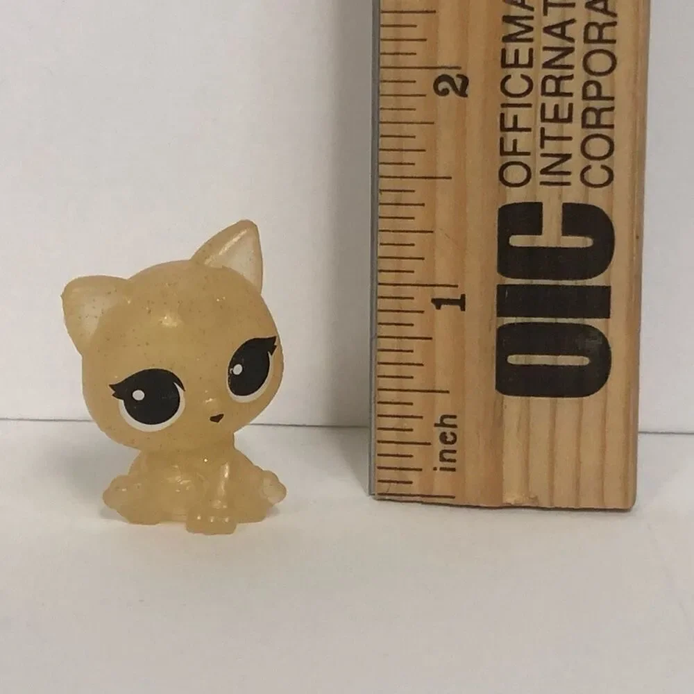 rainbowcorn‎ kitty corn yellow glitter cat 1 1/2 inches toy cat figure